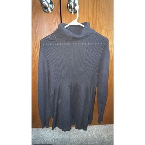 Women's Gray Turtleneck Sweater Dress